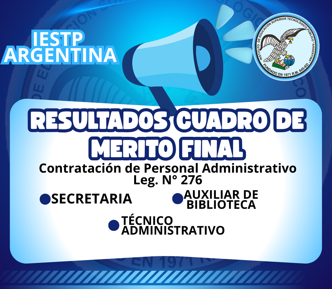RESULTADOS CUADRO DE MERITO FINAL