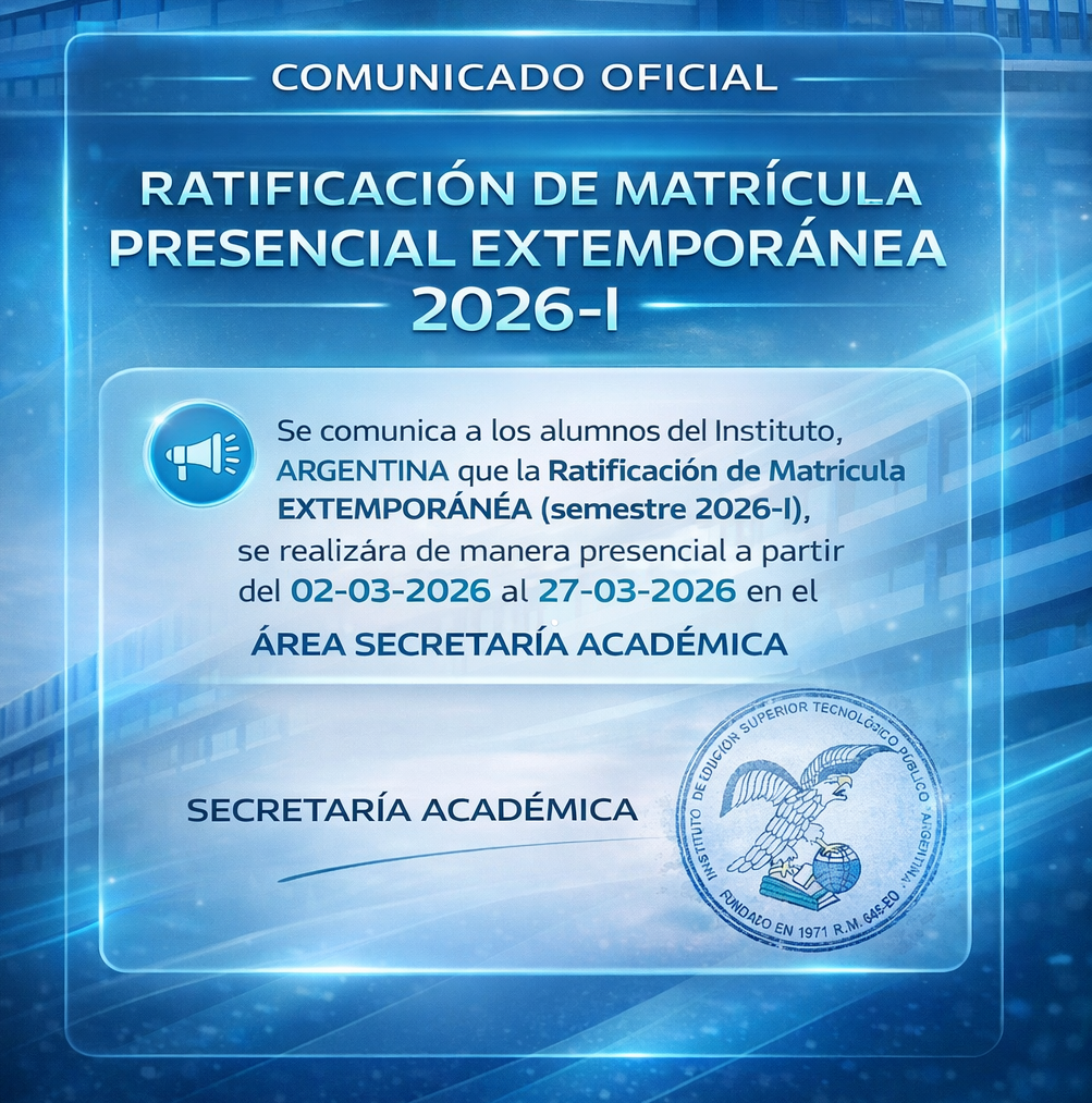 MATRÍCULA PRESENCIAL EXTEMPORÁNEA 2026-I