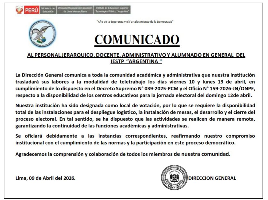 COMUNICADO