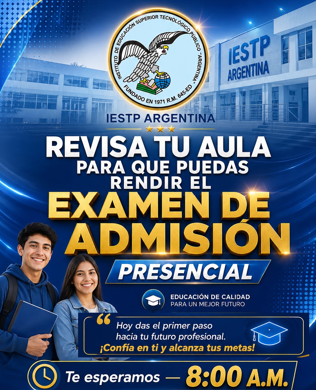 📚 ¡Atención postulante! Consulta tu aula y rinde tu examen de admisión este 26 de abril