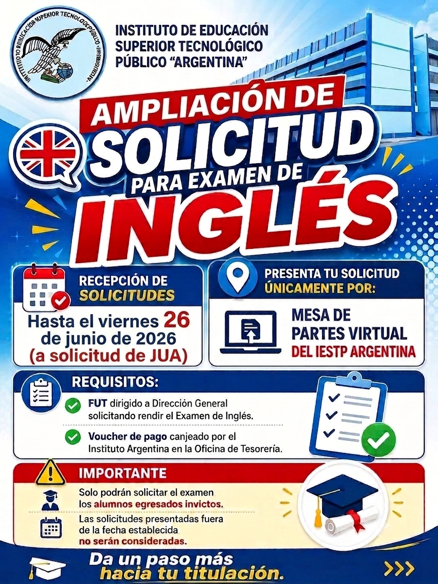 Ampliación de Solicitudes de examen de ingles