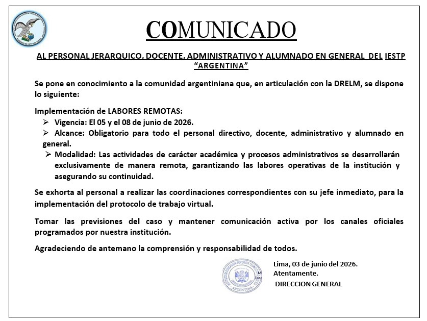 COMUNICADO