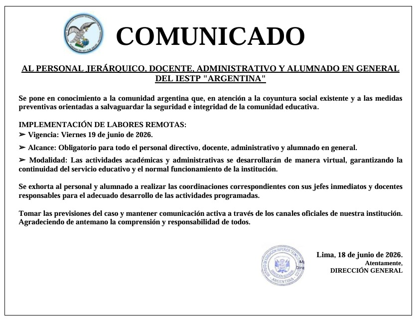 COMUNICADO IMPORTANTE