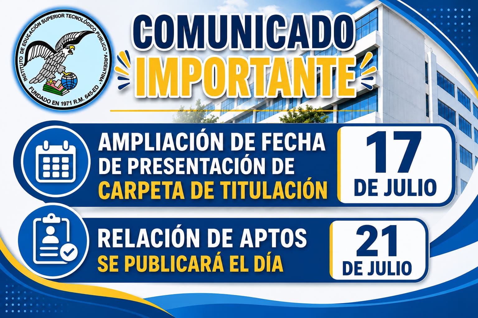 COMUNICADO IMPORTANTE