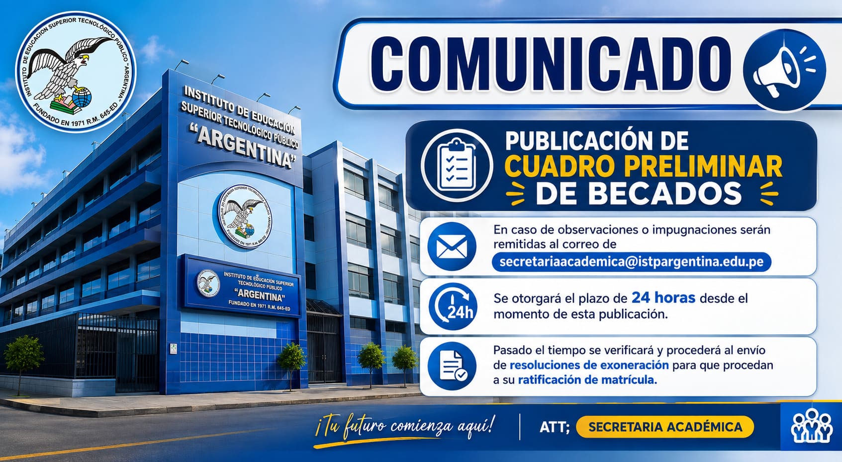 🏆 ¡BECAS 2026-I: CONOCE EL CUADRO PRELIMINAR DE BECADOS! 🎓