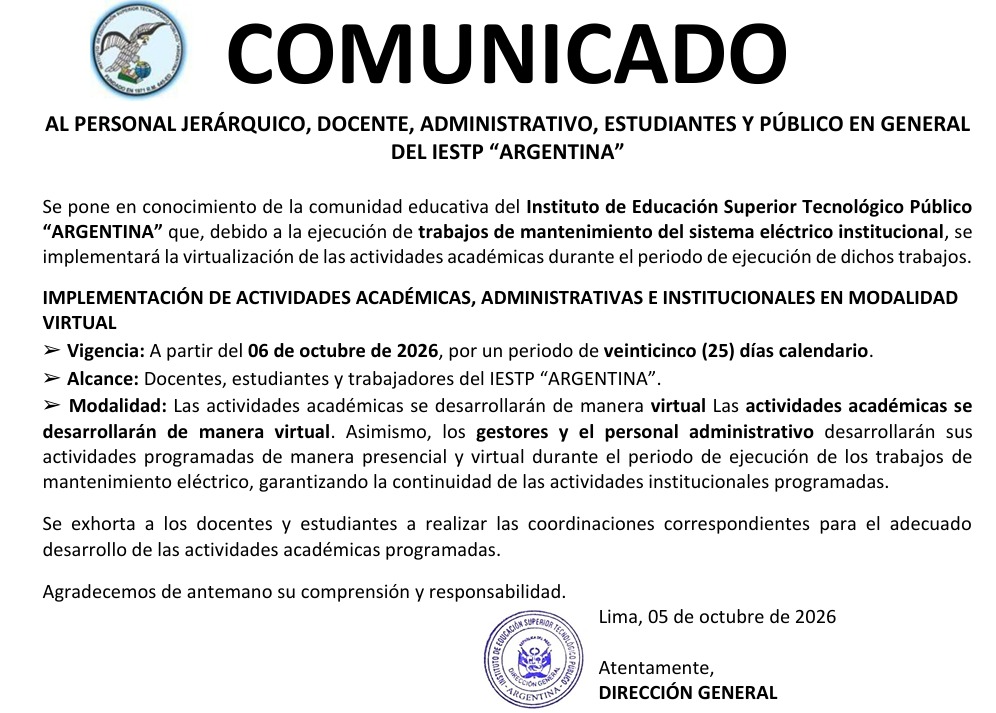COMUNICADO IMPORTANTE