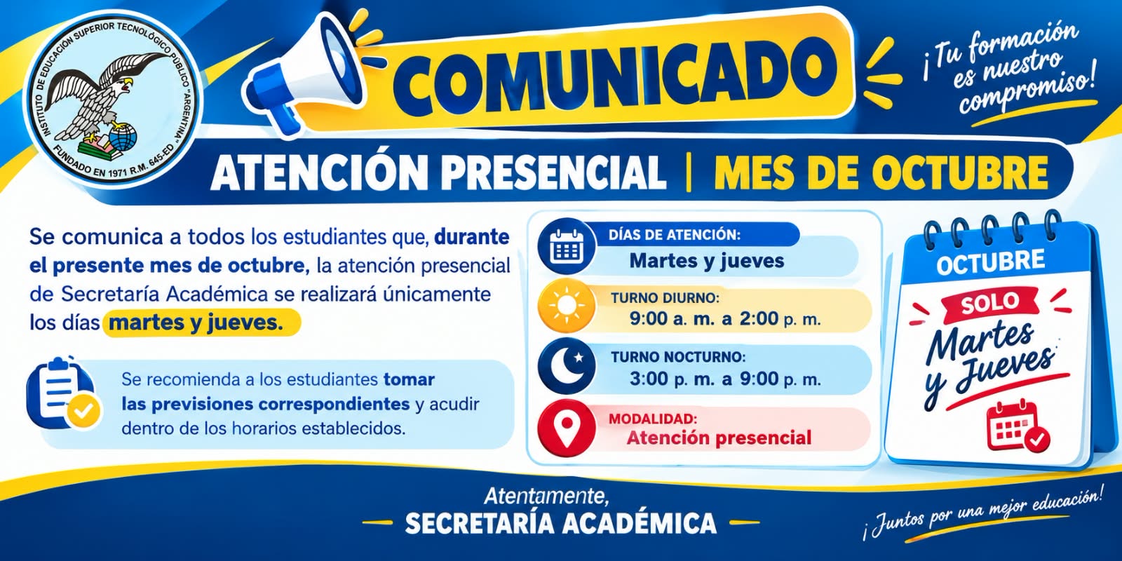 COMUNICADO IMPORTANTE